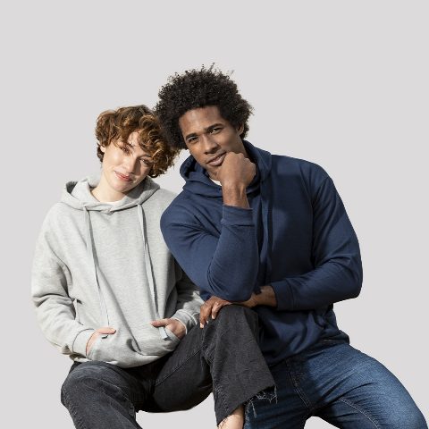 Sweatshirt com capuz em algodão orgânico e RPET Harnix