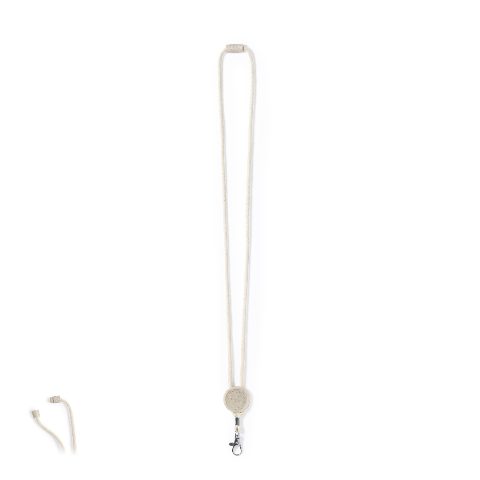 Lanyard em algodão com peças em palha de trigo Denain