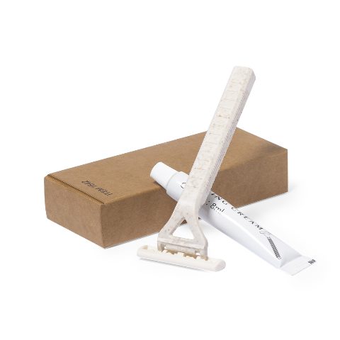 Kit de barbear com lâmina em palha de trigo e gel Shaving Kit
