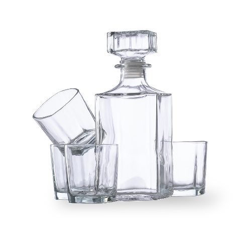 Conjunto de whisky com decantador e 4 copos Rockwel
