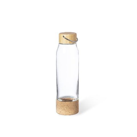 Garrafa de vidro 470 mL com base em cortiça Aderox