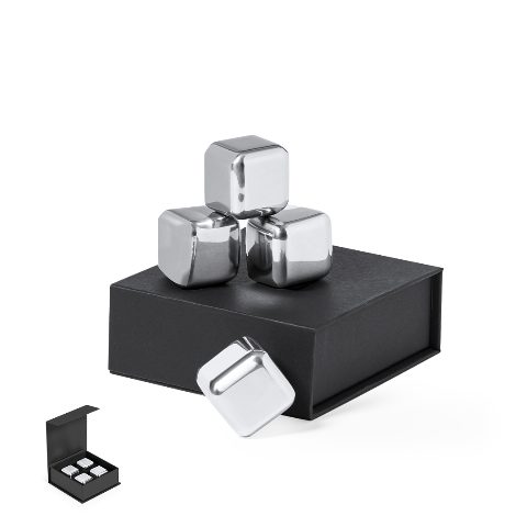 Conjunto de 4 cubos de gelo em inox Danny