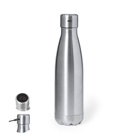 Garrafa térmica 500 mL com medidor de temperatura na tampa Chuck