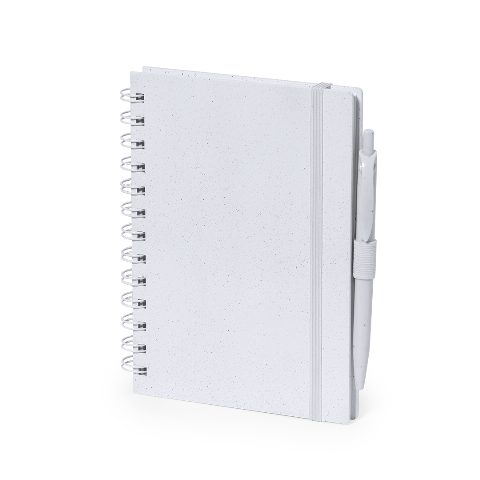 Conjunto de caderno A5 e caneta em ABS reciclado Ciara