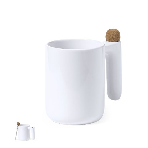 Caneca de cerâmica 500 mL com agitador na pega Beverly