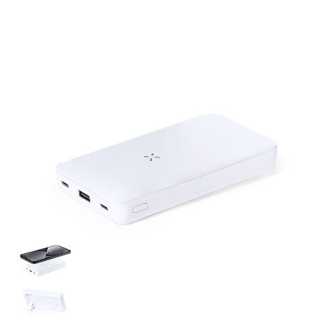 Power bank 5000 mAh com carregador wireless 15W e suporte Barry