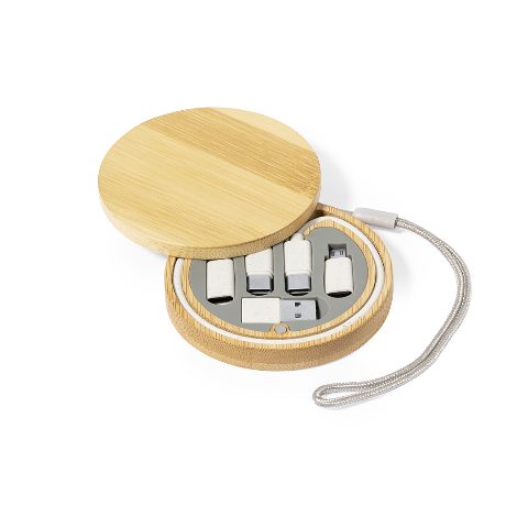 Conjunto de cabos com estojo de bambu Chaconix