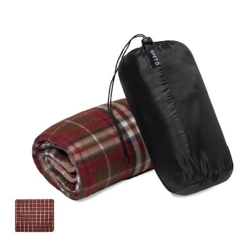 Manta em RPET tartan com bolsa Barzagli
