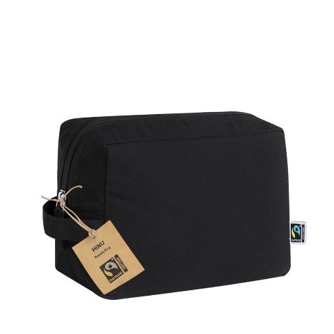 Necessaire em algodão preto Fairtrade Hinu