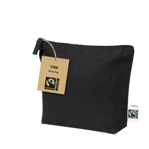Necessaire em algodão preto Fairtrade Yink