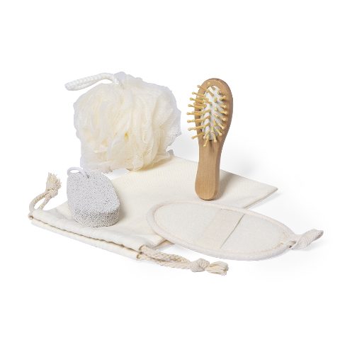 Conjunto de banho com escova e esponjas Seido