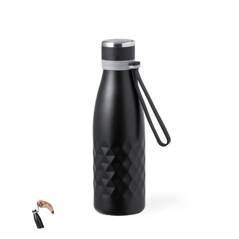 Garrafa térmica 550 mL com pega em silicone Hexor