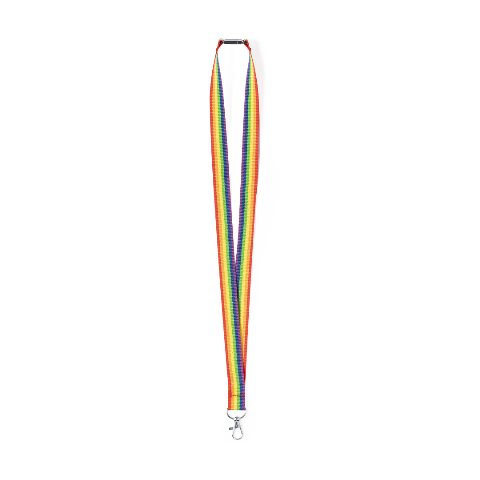 Lanyard arco-íris com fecho de segurança Mapik