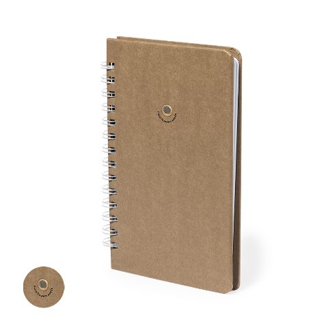 Caderno em cartão reciclado com cápsula de sementes Astrida