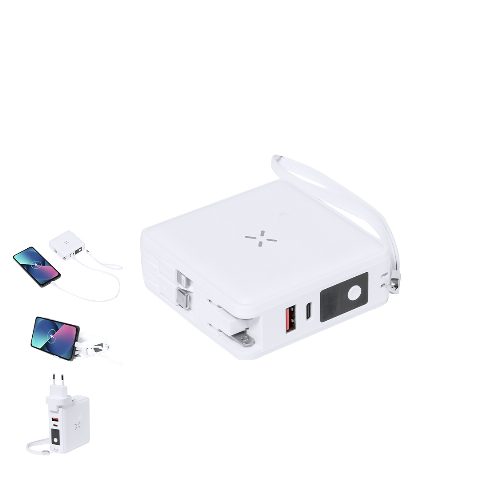 Adaptador de viagem com power bank 10 000 mAh e wireless Joks