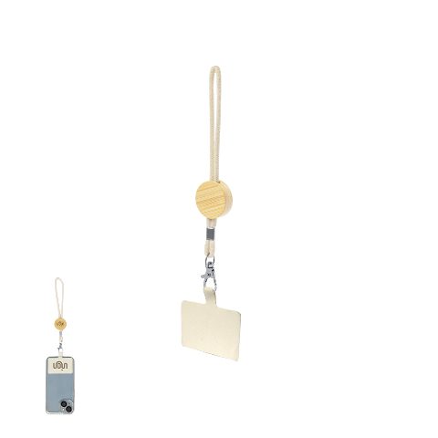 Pulseira porta-telemóvel em algodão com bambu Harlux