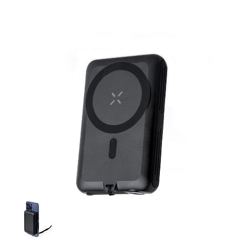 Power bank solar 5000 mAh magnético com wireless 5W Haryin