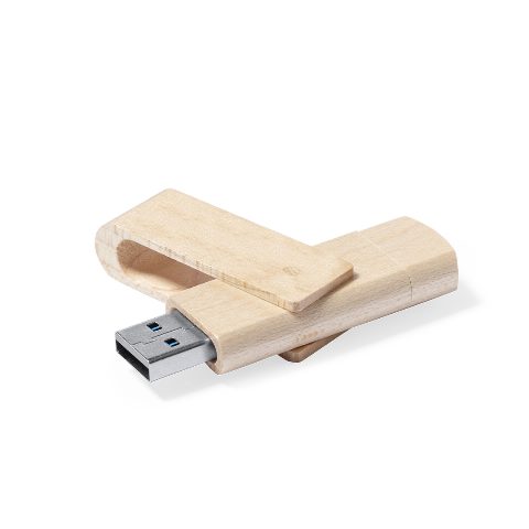 Pen USB OTG 16 GB em madeira com USB-C Kluivert