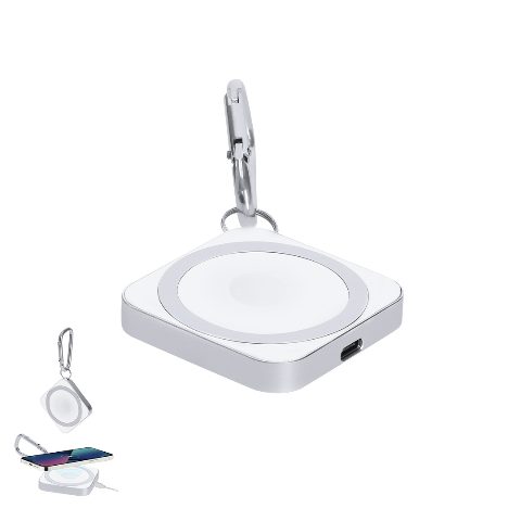 Carregador magnético wireless 15W em alumínio com mosquetão Hidmon