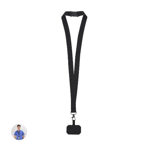 Lanyard porta-telemóvel em poliéster Sailix