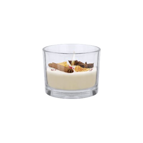 Vela de canela e citrinos com decoração natural Dempsey