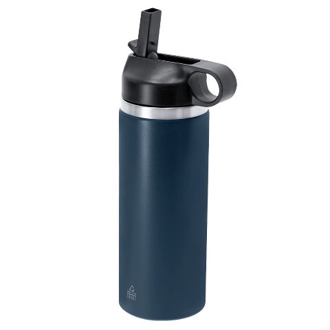 Garrafa térmica 500 mL com palhinha em inox reciclado Gomery