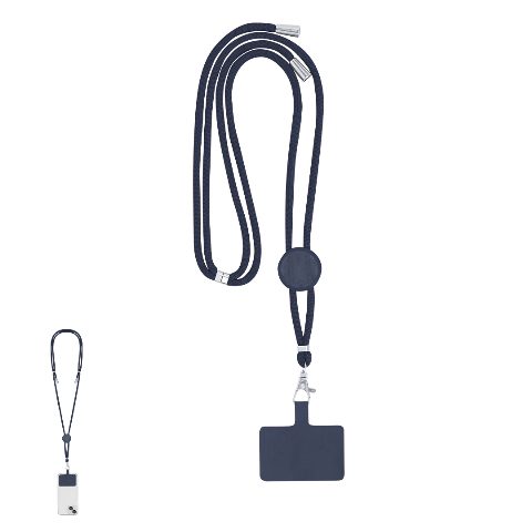 Lanyard porta-telemóvel com ajustadores cromados Zaret