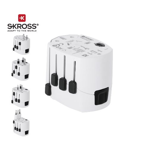 Adaptador de viagem universal Skross Pro 3 pinos