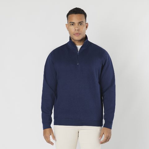 Sweatshirt com meio fecho em felpa 280g Galaxy