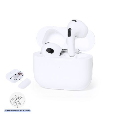 Auriculares Bluetooth em ABS reciclado com bateria removível Erato