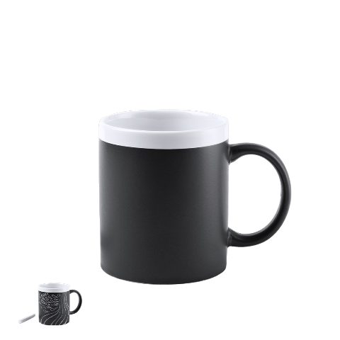 Caneca de cerâmica 350 mL com quadro de giz Colorful