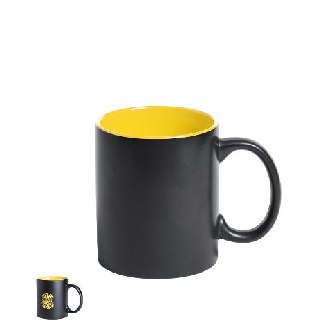 Caneca de cerâmica preta 350 mL para laser Bafy