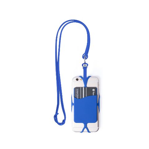 Lanyard em silicone com porta-telemóvel e cartão Veltux