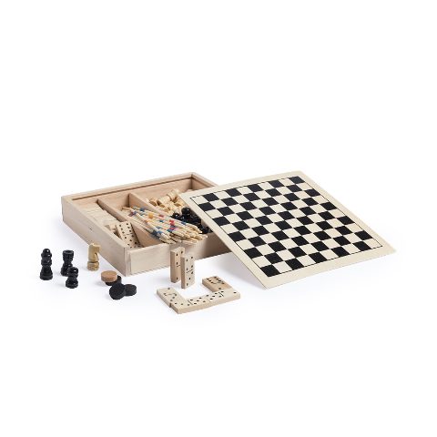 Conjunto de 4 jogos em madeira Xigral