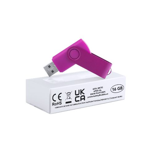 Pen USB 16 GB giratória com clipe brilhante Survet
