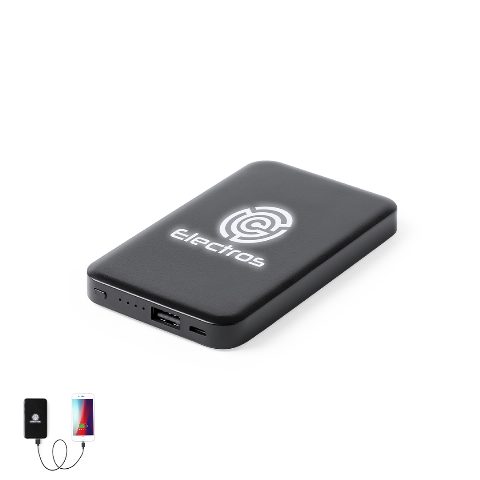 Power bank 4000 mAh com logótipo iluminado Kustol