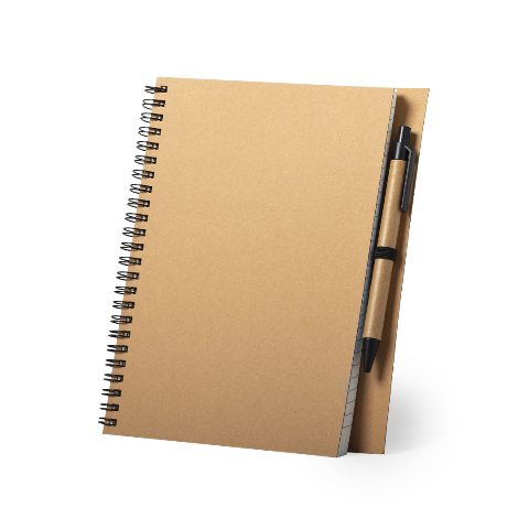 Conjunto de caderno e esferográfica em cartão reciclado Neyla