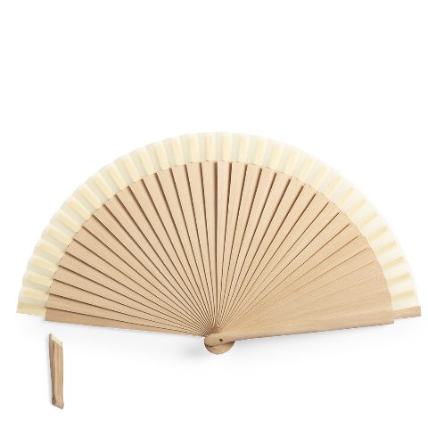 Leque com varetas de madeira Dubert