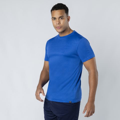T-shirt técnica em RPET branca para sublimação Markus
