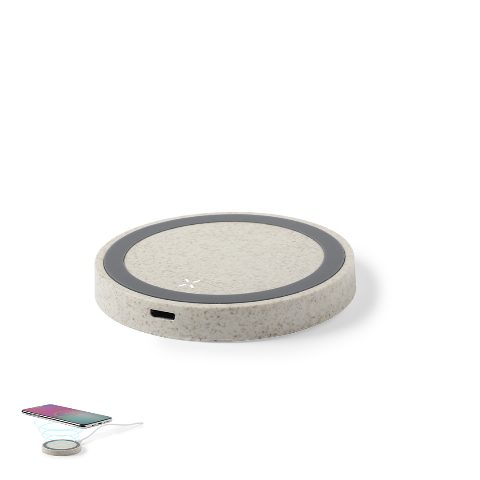 Carregador wireless em palha de trigo Cirkal