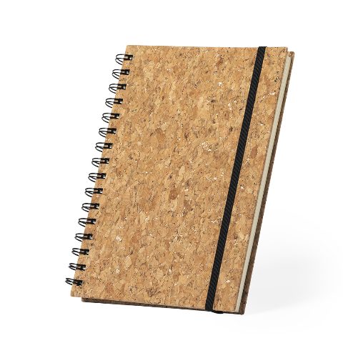 Caderno de argolas em cortiça natural 100 folhas Xiankal
