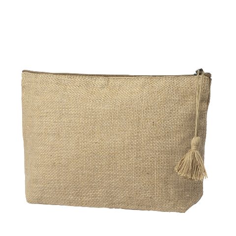 Necessaire em juta laminada Lindak