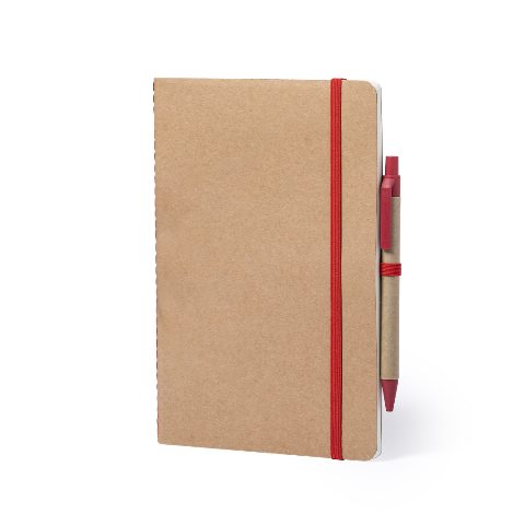 Conjunto de caderno em cartão reciclado e caneta Esteka