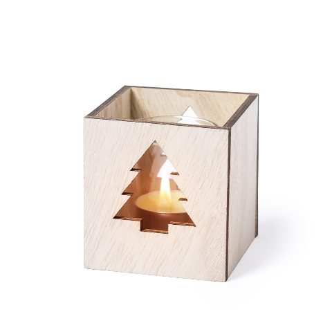 Vela de Natal em caixa de madeira Keylax