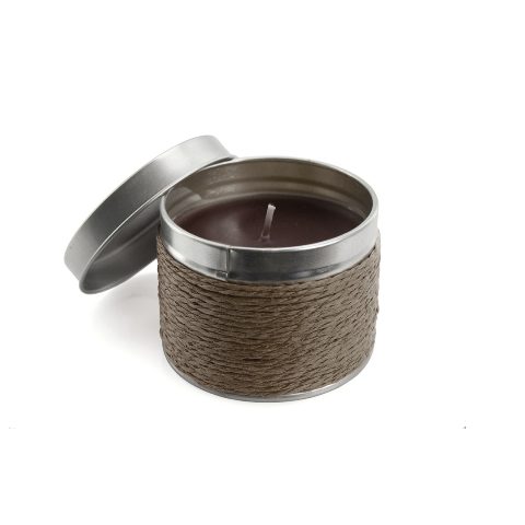 Vela aromática em lata com linho Shiva